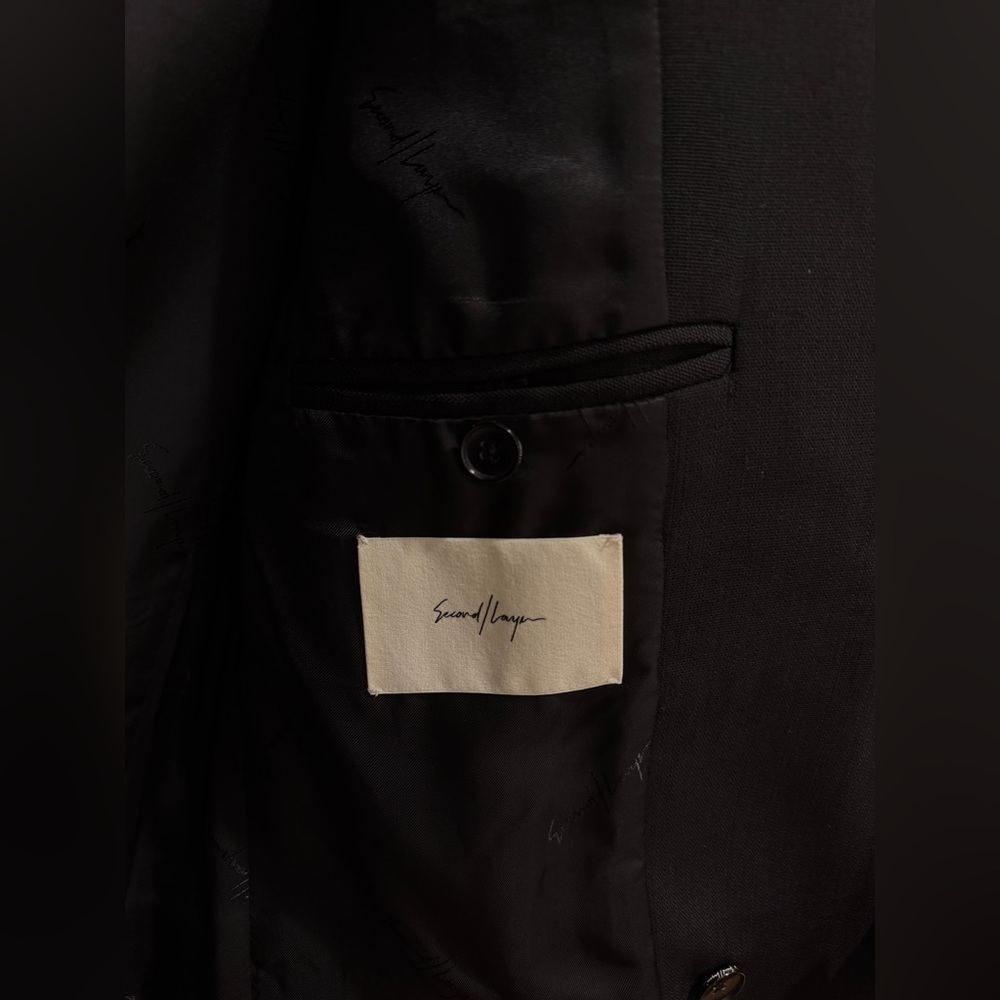 Second/Layer Pico Black Double-Breasted Blazer - image 2